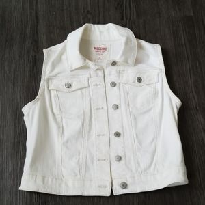 White Jean Jacket Vest